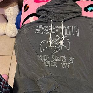 Gray Led Zeppelin hoodie very stylish and cute